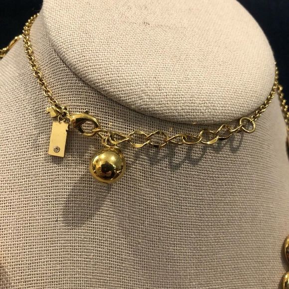 KATE SPADE Gold Tone & Black Crystal 32” Necklace - Picture 3 of 15
